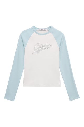 T-shirt manches longues message - Blanc