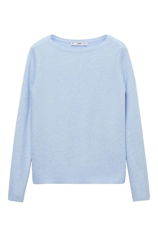 Pull-over maille fine col bateau - Ciel