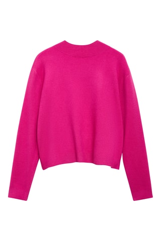 Pull-over maille col montant - Fuchsia