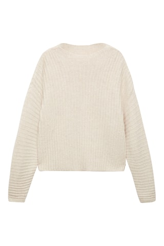 Pull-over col montant coutures - Écru