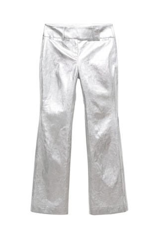 Pantalon droit métallisé - Argenté