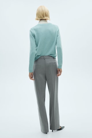 Pull-over laine col rond - Ciel