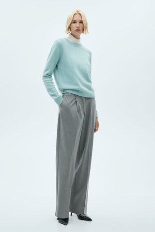 Pull-over laine col rond - Ciel