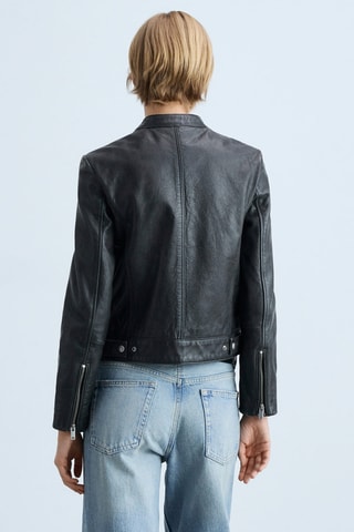 Blouson 100 % cuir - Noir