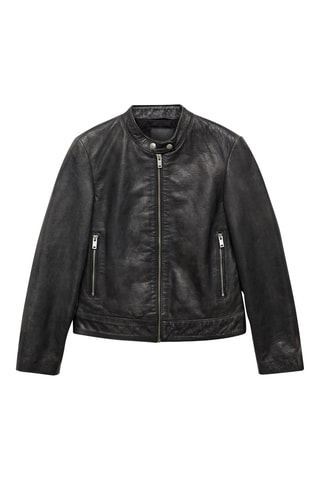 Blouson 100 % cuir - Noir