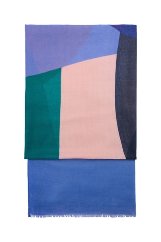 Foulard imprimé géométrique - Bleu