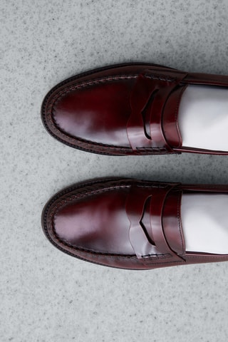 Mocassins cuir - Bordeaux