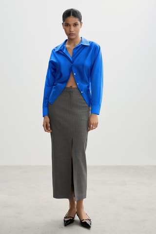 Chemise Lyocell satinée - Bleu