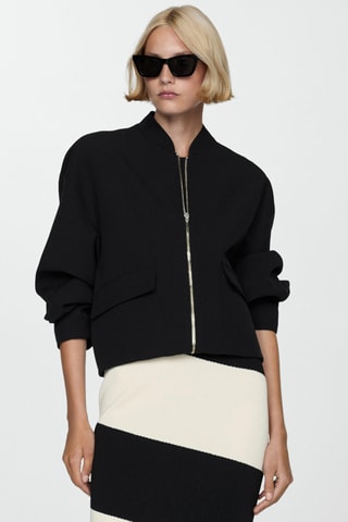 Veste bomber oversize - Noir