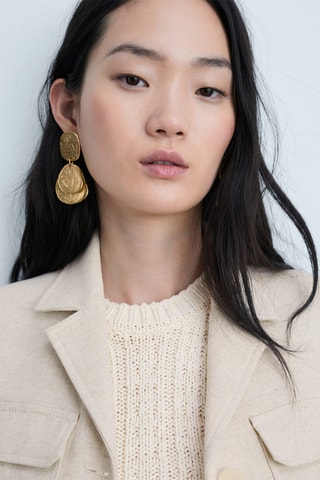 Blazer coton lin poches - Beige