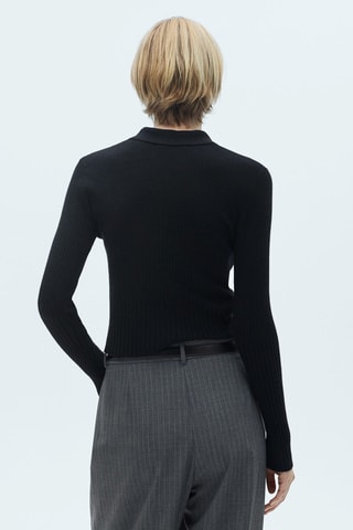Pull-over avec boutons décoratifs - Noir