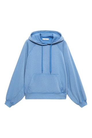 Sweater à capuche coton - Bleu