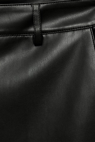 Pantalon wideleg similicuir - Noir