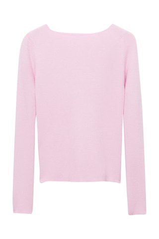 Pull maille col bateau - Violet clair