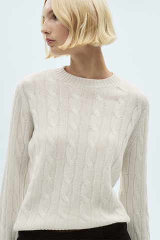 Pull-over laine torsades - Écru