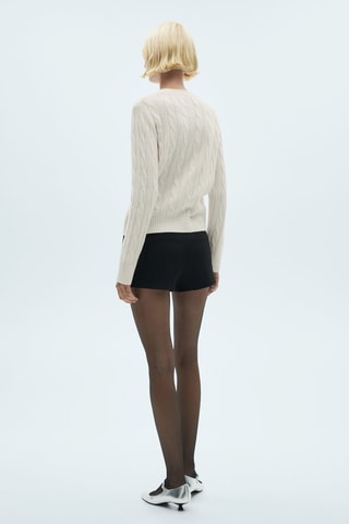 Pull-over laine torsades - Écru