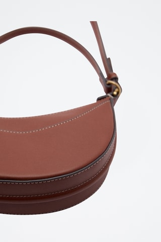 Sac bandoulière ovale - Camel