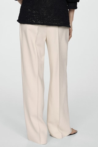 Pantalon pinces wideleg - Écru