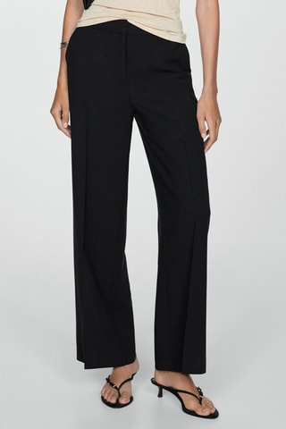Pantalon pinces wideleg - Noir