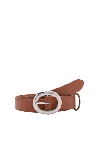 Ceinture boucle ronde - Marron