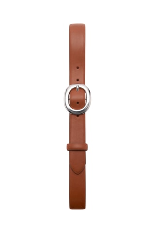 Ceinture boucle ronde - Marron