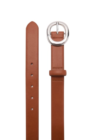Ceinture boucle ronde - Marron