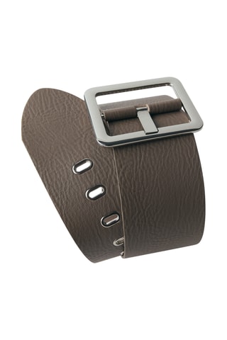 Ceinture large cuir - Marron