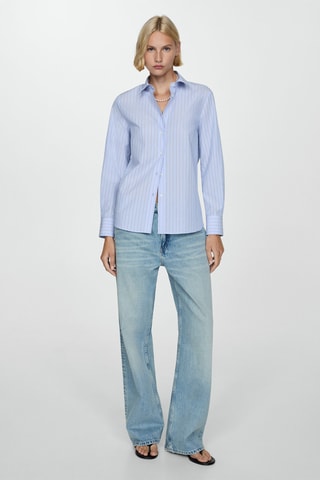 Chemise regular-fit coton et Lyocell mélangés - Ciel