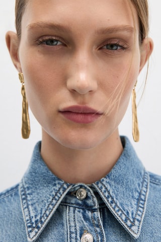 Chemise en jean coutures - Bleu