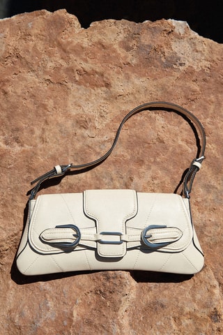 Sac porté épaule détail boucles - Blanc cassé