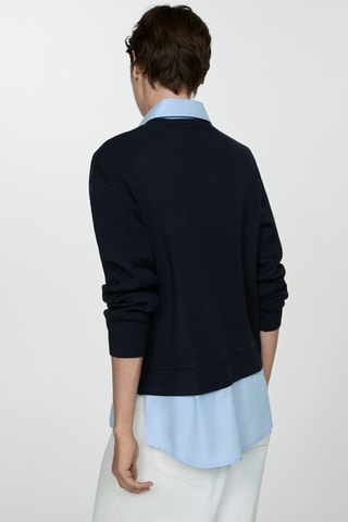 Pull-over chemise combiné - Bleu marine