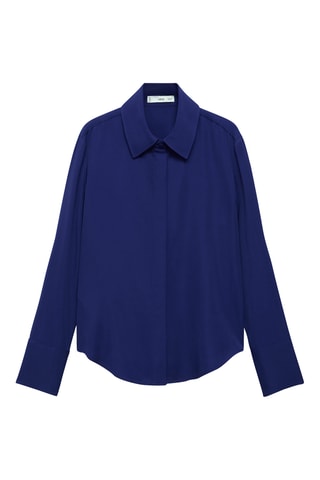 Chemise fluide manches longues - Bleu marine