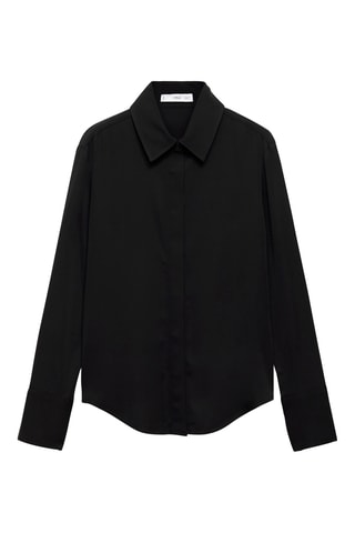 Chemise fluide manches longues - Noir