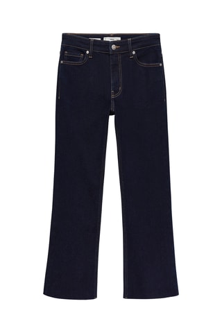 Jean Sienna flare crop rinse wash - Bleu