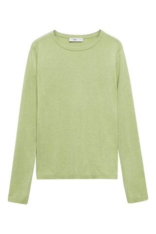 Pull-over maille fine col rond - Vert d'eau