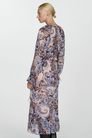 Robe paisley volants - Bleu