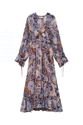 Robe paisley volants - Bleu