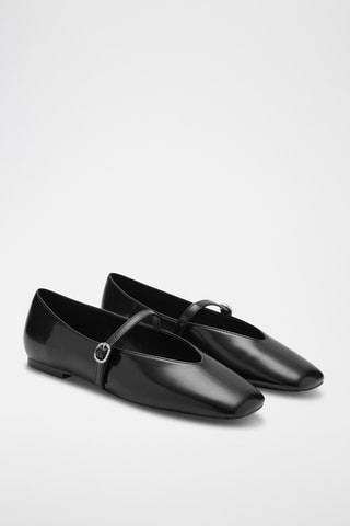 Ballerines bride détail bijou - Noir