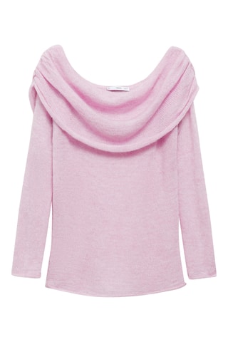 Pull-over détail froncé - Rose
