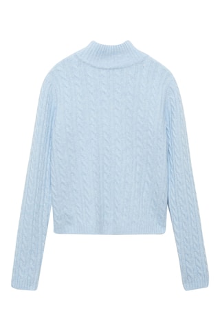 Pull-over maille tressée - Ciel