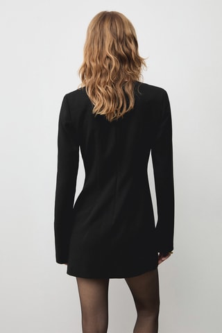 Robe col détail métallique - Noir