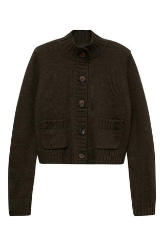 Cardigan maille poches - Vert
