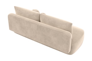 Canapé droit convertible Baldo - Crème