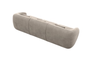 Canapé droit Maitano - Beige foncé