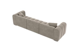 Canapé droit Luma - Beige foncé