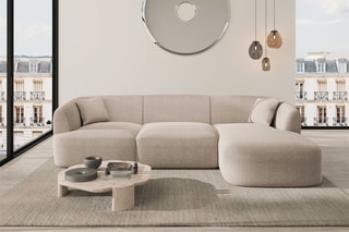 Canapé d'angle droit Form Ozura - Beige