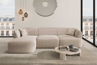 Canapé d'angle gauche Form Ozura - Beige