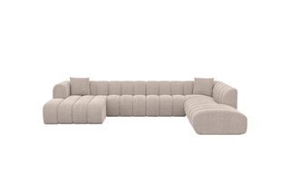 Canapé d'angle droit panoramique Luma - Beige