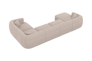 Canapé d'angle droit panoramique Ozura - Beige