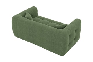 Canapé Baloo - Vert - 2 places - En tissu structuré